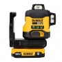 DeWalt DCLE34031D1-QW 3x360° krustlīniju lāzera līmeņrādis, zaļš, 40 m, 18 V, 2 Ah akumulators, TSTAK koferis