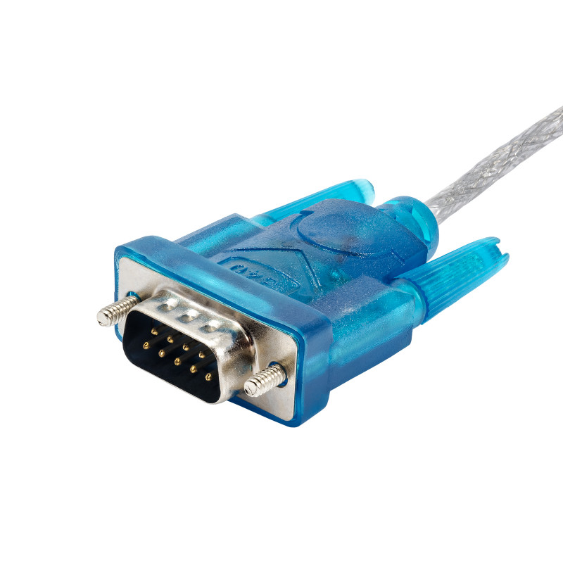 Akyga AK-CO-02 pārveidotāja kabelis USB-A spraudnis – RS-232 DB9 spraudnis, 1 m, balts