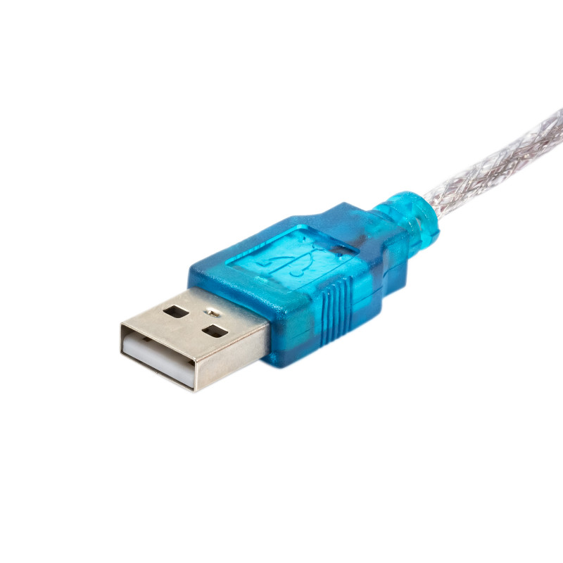 Akyga AK-CO-02 pārveidotāja kabelis USB-A spraudnis – RS-232 DB9 spraudnis, 1 m, balts