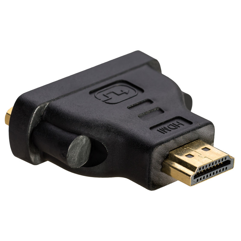 Akyga AK-AD-02 adapteris DVI-I 24+5 ligzda – HDMI spraudnis, melns