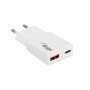 Sienas lādētājs Akyga AK-CH-27 30W USB-C USB-A PD GaN 5-20V / 1.5-3A balts