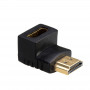 Akyga AK-AD-01 HDMI adapteris spraudnis – ligzda, 90° leņķī uz augšu, melns