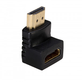 Akyga AK-AD-01 HDMI adapteris spraudnis – ligzda, 90° leņķī uz augšu, melns