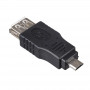 Akyga AK-AD-08 OTG adapteris USB-A ligzda – micro USB spraudnis, melns
