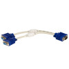 Akyga AK-AD-20 VGA (M) uz 2x VGA (F) sadalītāja kabelis, 15 cm, balts