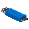 Akyga AK-AD-25 USB-A 3.0 (F) uz Micro USB-B 3.0 (M) OTG adapteris, zils
