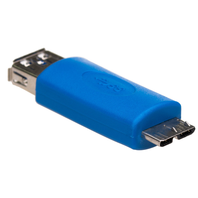 Akyga AK-AD-25 USB-A 3.0 (F) uz Micro USB-B 3.0 (M) OTG adapteris, zils
