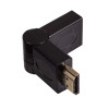 Akyga AK-AD-40 HDMI (M) uz HDMI (F) 180° pagriežams leņķa adapteris, melns