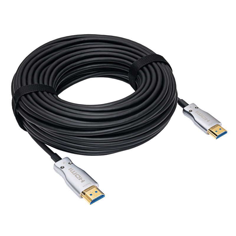 Akyga AK-HD-200L HDMI 2.1 aktīvais optiskais kabelis (AOC), 48 Gbps, 8K@60Hz, 4K@120Hz, 20 m, melns