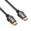 Akyga AK-HD-05S HDMI 2.1 ekranēts kabelis, 48 Gbps, 8K@60Hz, 4K@120Hz, 0,5 m, melns