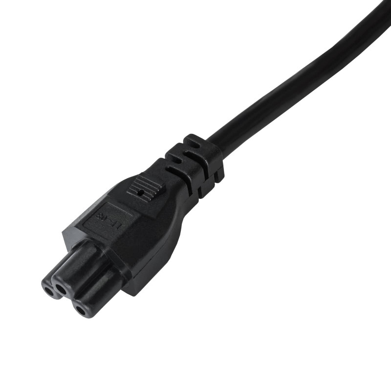 Akyga AK-NB-01A klēpjdatora strāvas kabelis CEE 7/7 uz IEC C5 (āboliņa tipa), 3x 0,5 mm², 1,5 m, melns