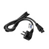 Akyga AK-NB-01A klēpjdatora strāvas kabelis CEE 7/7 uz IEC C5 (āboliņa tipa), 3x 0,5 mm², 1,5 m, melns