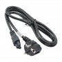 Akyga AK-NB-01C portatīvā datora strāvas kabelis CEE 7/7 – IEC C5, varš 3x0,75 mm², 1,5 m, melns