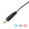 Akyga AK-DC-02 barošanas kabelis USB-A spraudnis – DC 2,5 x 0,7 mm spraudnis, 0,8 m, melns
