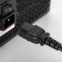 Akyga AK-PC-03A IEC C14 uz IEC C13 strāvas pagarinājuma kabelis, 3x 0,5 mm², 1,8 m, melns