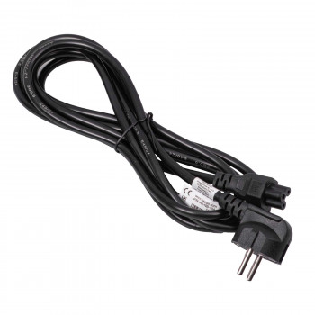 Akyga AK-NB-10A strāvas kabelis CEE 7/7 – IEC C5, CCA 3x0,5 mm², 3 m, melns
