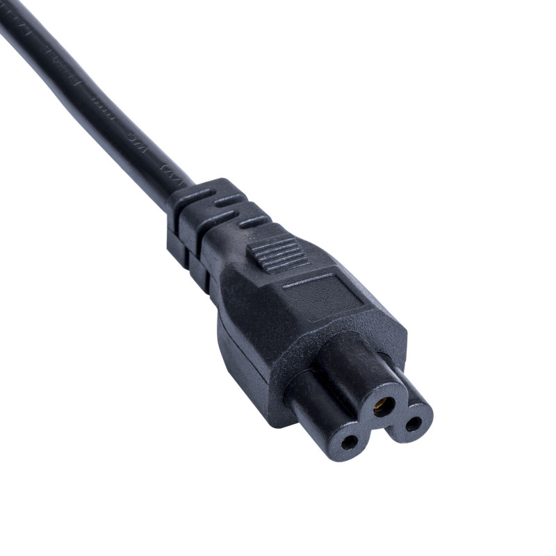 Akyga AK-NB-10A strāvas kabelis CEE 7/7 – IEC C5, CCA 3x0,5 mm², 3 m, melns