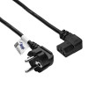 Akyga AK-PC-02C strāvas kabelis CEE 7/7 – IEC C13 90° leņķī, varš 3x0,75 mm², 1,5 m, melns