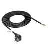 Akyga AK-OT-01S CEE 7/7 barošanas kabelis ar atvērtu galu, 3x 1,5 mm² varš, 1,5 m, melns