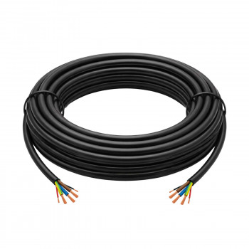 Akyga AK-SC-E31 EV uzlādes kabelis bez savienotājiem, 1 fāze 32 A, 3x 6 mm² + 2x 0,75 mm², 450/750 V, 5 m, melns