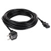 Akyga AK-PC-06S barošanas kabelis CEE 7/7 (Schuko) – IEC C13, varš 3 x 1,5 mm², 3 m, melns