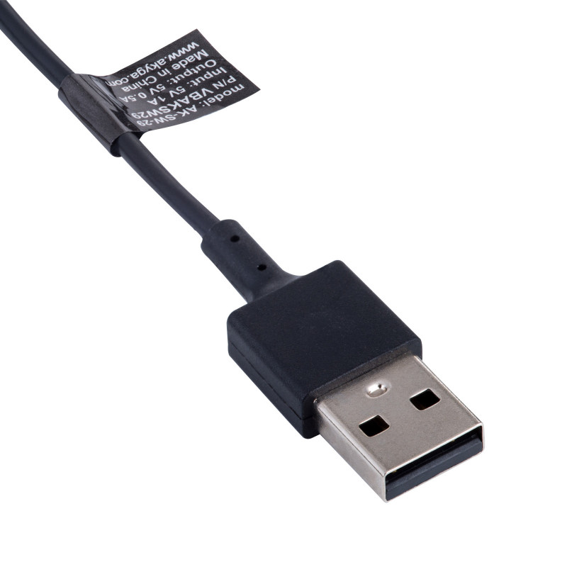 Akyga AK-SW-29 uzlādes kabelis, paredzēts Fitbit Charge 3 / 4, USB-A, 1 m