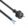 Akyga AK-OT-03S CEE 7/7 gumijas barošanas kabelis ar atvērtu galu, H05RR-F 3x 1,5 mm², 3 m, melns