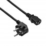 Akyga AK-PC-106A barošanas kabelis CEE 7/7 (Schuko) – IEC C13, CCA 3 x 0,75 mm², 3 m, melns