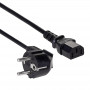 Akyga AK-PC-01A barošanas kabelis CEE 7/7 (Schuko) – IEC C13, CCA 3 x 0,5 mm², 1,5 m, melns