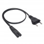 Akyga AK-RD-04A barošanas kabelis CEE 7/16 (Europlug) – IEC C7 (astotnieks), CCA 2 x 0,5 mm², 0,5 m, melns