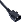 Akyga AK-PC-13A barošanas adaptera kabelis IEC C14 – CEE 7/3 (Schuko) ligzda, varš 3 x 0,75 mm², 1 m, melns