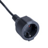 Akyga AK-PC-13A barošanas adaptera kabelis IEC C14 – CEE 7/3 (Schuko) ligzda, varš 3 x 0,75 mm², 1 m, melns