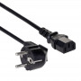 Akyga AK-PC-06C barošanas kabelis CEE 7/7 (Schuko) – IEC C13, varš 3 x 1 mm², 3 m, melns