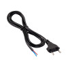 Akyga AK-OT-04A barošanas kabelis ar brīvu galu CEE 7/16 (Europlug), varš 2 x 0,5 mm², 1,5 m, melns