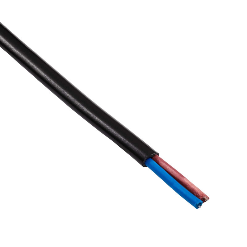 Akyga AK-OT-04A barošanas kabelis ar brīvu galu CEE 7/16 (Europlug), varš 2 x 0,5 mm², 1,5 m, melns