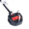 Akyga AK-AG-03A barošanas kabelis UK BS 1363 (G tips) – IEC C7 (astotnieks), CCA 2 x 0,5 mm², 1,5 m, melns