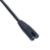 Akyga AK-AG-03A barošanas kabelis UK BS 1363 (G tips) – IEC C7 (astotnieks), CCA 2 x 0,5 mm², 1,5 m, melns
