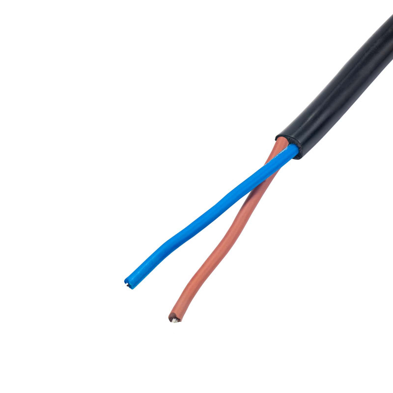 Akyga AK-OT-05A barošanas kabelis ar brīvu galu CEE 7/16 (Europlug), varš 2 x 0,75 mm², 1,5 m, melns