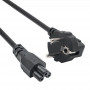 Akyga AK-NB-08C portatīvā datora barošanas kabelis CEE 7/7 uz IEC C5, 3x 0,75 mm² varš, 1 m, melns