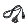 Akyga AK-NB-08C portatīvā datora barošanas kabelis CEE 7/7 uz IEC C5, 3x 0,75 mm² varš, 1 m, melns