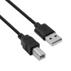 Akyga AK-USB-04 USB 2.0 printera kabelis USB-A (M) uz USB-B (M), 1,8 m, melns
