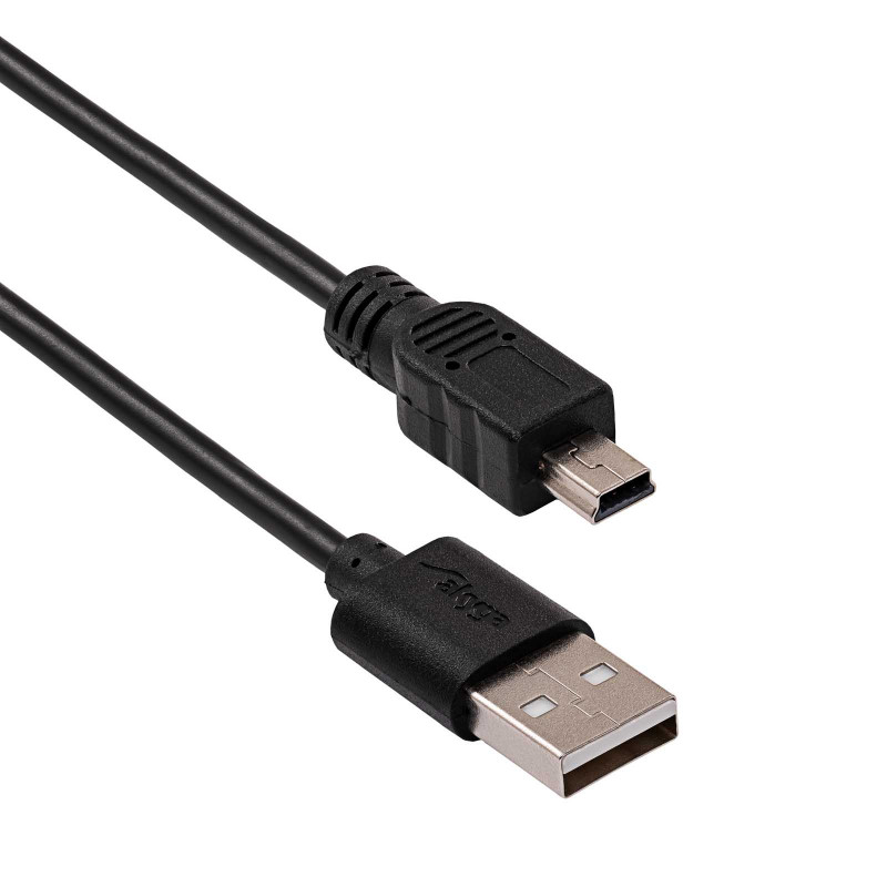 Akyga AK-USB-03 USB 2.0 kabelis USB-A (M) uz Mini USB-B 5 kontaktu (M), 1,8 m, melns