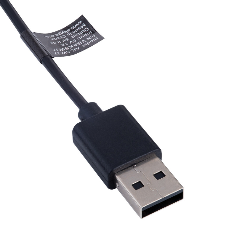 Akyga AK-SW-37 magnētisks uzlādes kabelis, paredzēts Fossil Gen 5 / Gen 6 / Sport, USB-A, 1 m