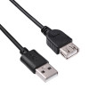 Akyga AK-USB-07 USB 2.0 pagarinājuma kabelis USB-A spraudnis uz ligzdu, 1,8 m, melns