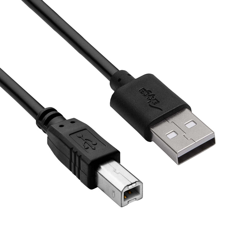 Akyga AK-USB-12 USB 2.0 printera kabelis USB-A (M) uz USB-B (M), 3 m, melns