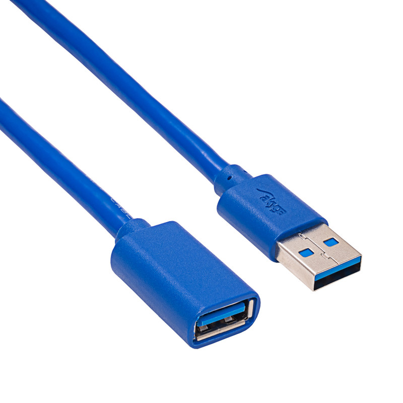 Akyga AK-USB-10 USB 3.0 pagarinājuma kabelis USB-A spraudnis uz ligzdu, 1,8 m, melns