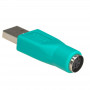 Akyga AK-AD-14 USB-A (F) uz PS/2 (M) adapteris, zaļš