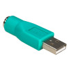 Akyga AK-AD-14 USB-A (F) uz PS/2 (M) adapteris, zaļš