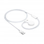 Akyga AK-SW-43 uzlādes kabelis, paredzēts Apple Watch Ultra 2 / Series 9/8/7/6/5/4/3/2/1, ar Lightning savienotāju, USB, 1 m, balts