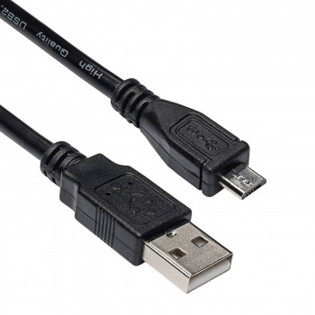 Akyga AK-USB-21 USB 2.0 kabelis USB-A (M) uz Micro USB-B (M), 1 m, melns